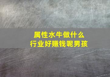 属性水牛做什么行业好赚钱呢男孩