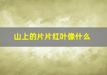 山上的片片红叶像什么