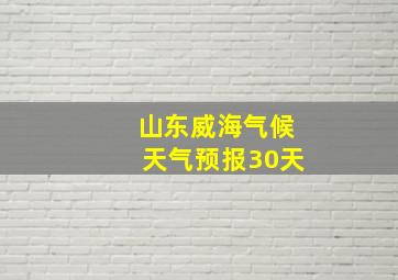 山东威海气候天气预报30天