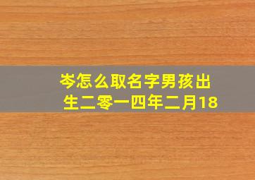 岑怎么取名字男孩出生二零一四年二月18