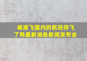 岘港飞国内的航班停飞了吗最新消息新闻发布会