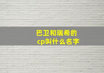 巴卫和瑞希的cp叫什么名字