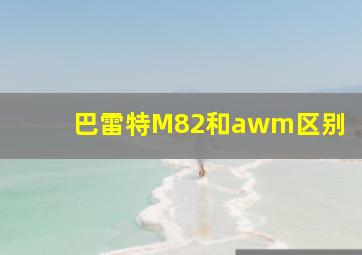 巴雷特M82和awm区别