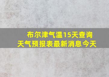 布尔津气温15天查询天气预报表最新消息今天