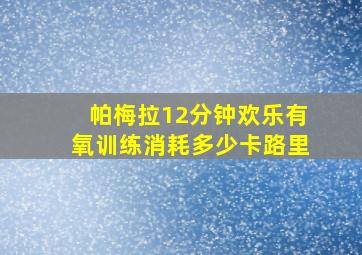 帕梅拉12分钟欢乐有氧训练消耗多少卡路里