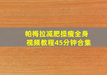 帕梅拉减肥操瘦全身视频教程45分钟合集