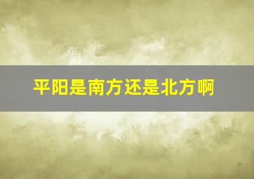 平阳是南方还是北方啊