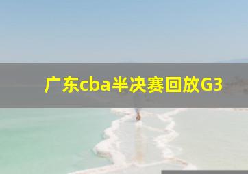 广东cba半决赛回放G3