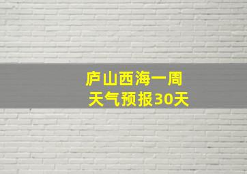 庐山西海一周天气预报30天