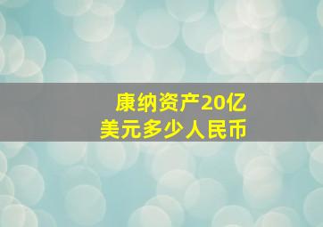 康纳资产20亿美元多少人民币