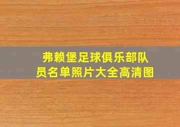 弗赖堡足球俱乐部队员名单照片大全高清图