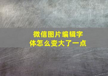 微信图片编辑字体怎么变大了一点