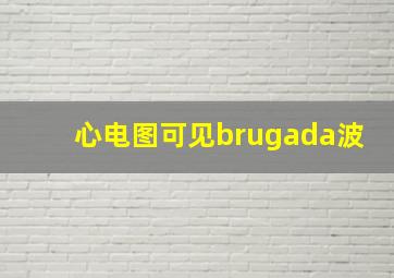 心电图可见brugada波