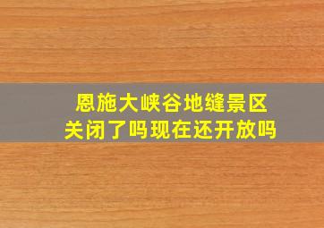 恩施大峡谷地缝景区关闭了吗现在还开放吗