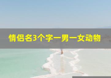 情侣名3个字一男一女动物