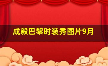 成毅巴黎时装秀图片9月