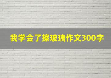 我学会了擦玻璃作文300字