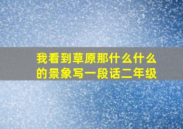 我看到草原那什么什么的景象写一段话二年级