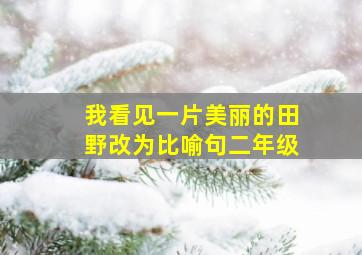 我看见一片美丽的田野改为比喻句二年级