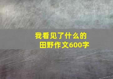 我看见了什么的田野作文600字