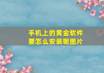 手机上的黄金软件要怎么安装呢图片