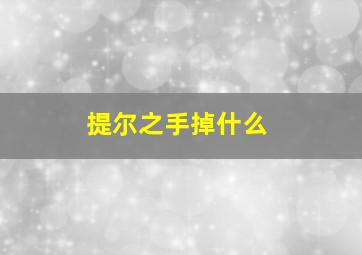 提尔之手掉什么