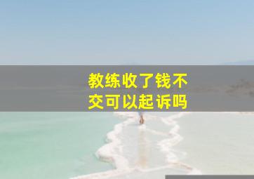 教练收了钱不交可以起诉吗