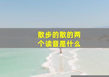 散步的散的两个读音是什么