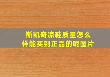 斯凯奇凉鞋质量怎么样能买到正品的呢图片