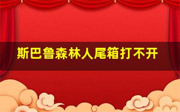 斯巴鲁森林人尾箱打不开