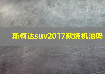 斯柯达suv2017款烧机油吗