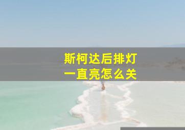 斯柯达后排灯一直亮怎么关