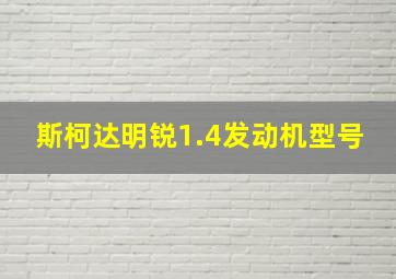 斯柯达明锐1.4发动机型号