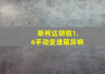 斯柯达明锐1.6手动变速箱异响