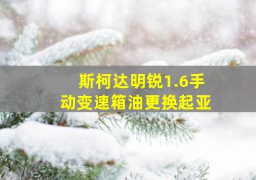 斯柯达明锐1.6手动变速箱油更换起亚