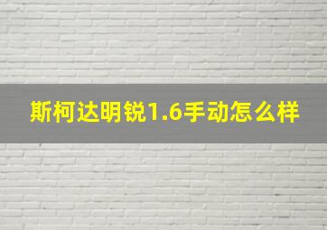 斯柯达明锐1.6手动怎么样