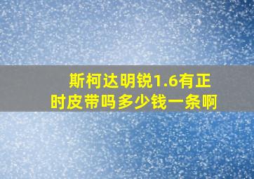 斯柯达明锐1.6有正时皮带吗多少钱一条啊