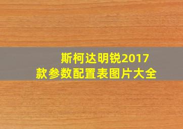 斯柯达明锐2017款参数配置表图片大全