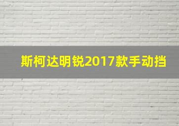 斯柯达明锐2017款手动挡