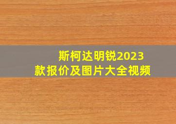 斯柯达明锐2023款报价及图片大全视频