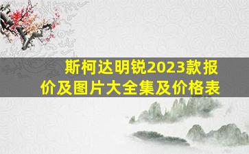 斯柯达明锐2023款报价及图片大全集及价格表