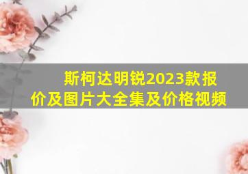 斯柯达明锐2023款报价及图片大全集及价格视频