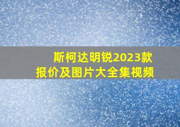 斯柯达明锐2023款报价及图片大全集视频