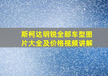 斯柯达明锐全部车型图片大全及价格视频讲解