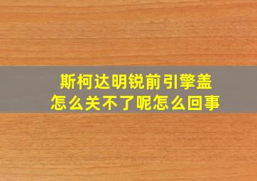 斯柯达明锐前引擎盖怎么关不了呢怎么回事