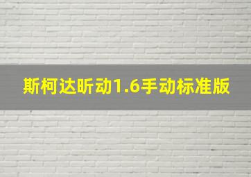 斯柯达昕动1.6手动标准版