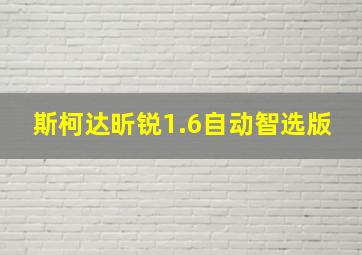 斯柯达昕锐1.6自动智选版