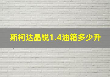 斯柯达晶锐1.4油箱多少升