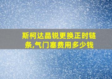 斯柯达晶锐更换正时链条,气门塞费用多少钱