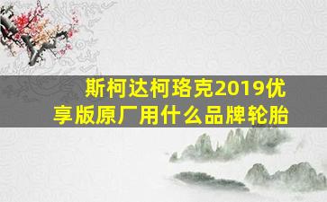 斯柯达柯珞克2019优享版原厂用什么品牌轮胎